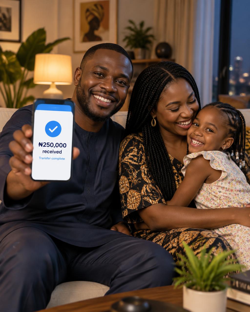 Nigerian diaspora family sending money home with Pady